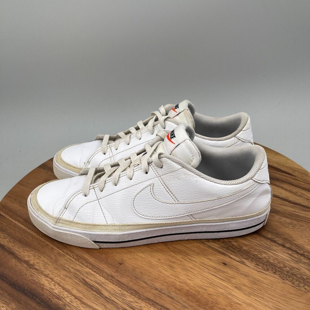 Nike Court Legacy Next Nature Shoes Mens Size 10 White Leather Tennis Lifestyle - Picture 3 of 9